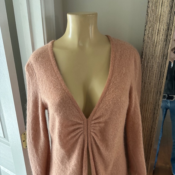 Chloe Pink Long Cardigan Sweater - Picture 2 of 6